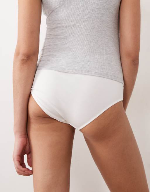 Mamalicious Maternity - Confezione da 2 slip in morbido pizzo bianco, 4 di 4