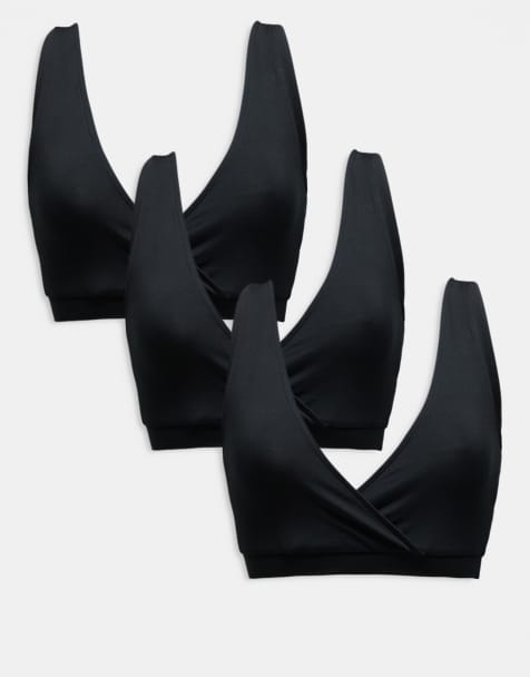 Mamalicious Maternity - Confezione da 3 reggiseni da notte per l'allattamento neri - view 1