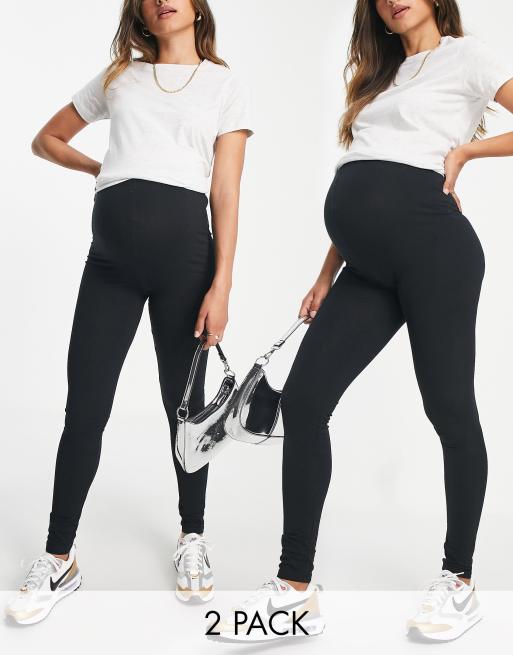 MAMA 2-pack jersey leggings