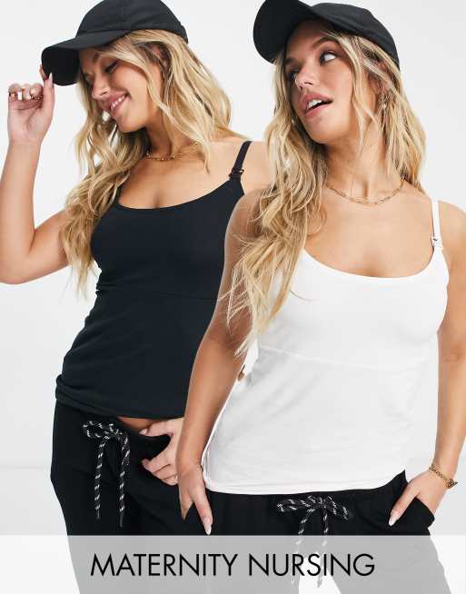 MAMA Before & After Nursing Tank Top - Black - Ladies