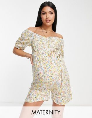 Mamalicious Maternity ditsy floral playsuit