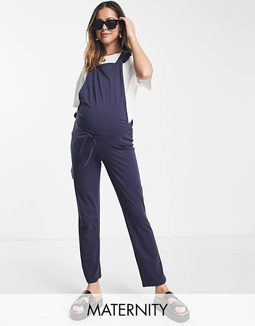 Mamalicious Maternity overalls with frill shoulder in Asos Women Clothing Dungarees 