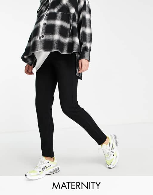 Mamalicious Maternity - Geribbelde legging in zwart