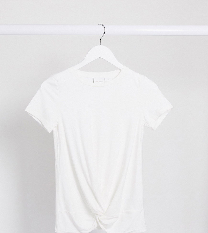 Mamalicious Maternity - Hvid t-shirt med knude foran