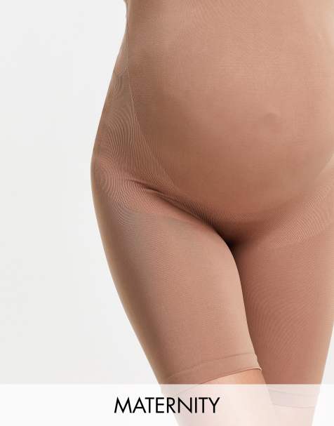 Mamalicious Maternity – Jasnobrązowe modelujące szorty zasłaniające brzuch - view 1
