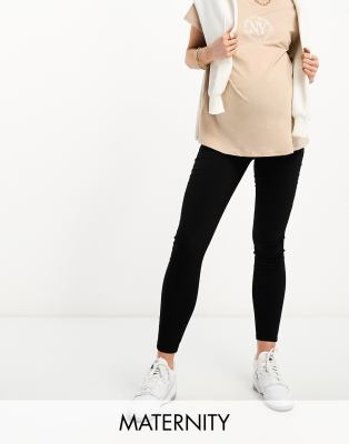 Mamalicious Maternity jegging with over the bump band in black - ASOS Price Checker