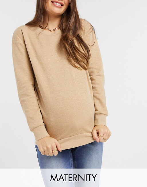 Mamalicious Maternity jumper in camel