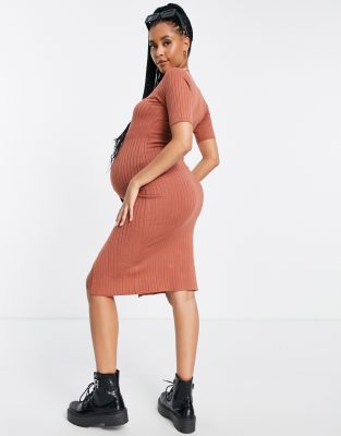 button front maternity dress