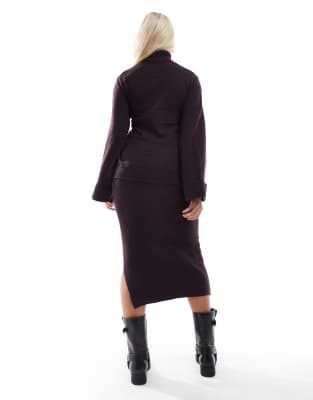 Mama.licious Mamalicious Maternity Knit Over The Bump Ankle Length Skirt In Neutral