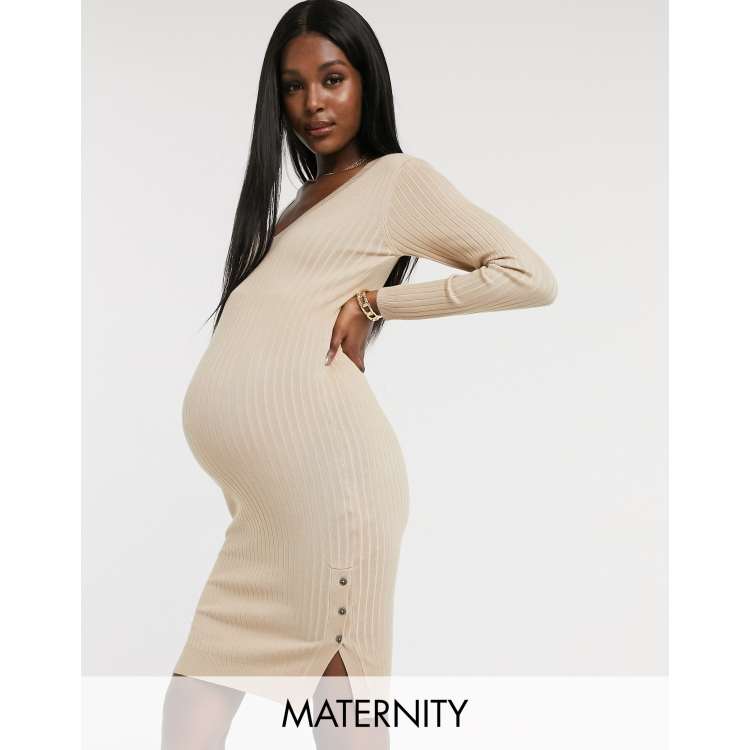 Maternity beige dress sale