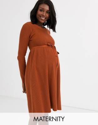 maternity knitted jumper dress