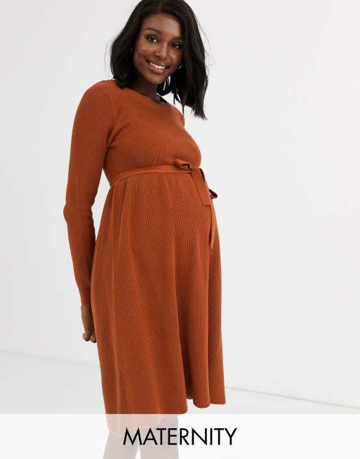 Red maternity sweater hot sale dress