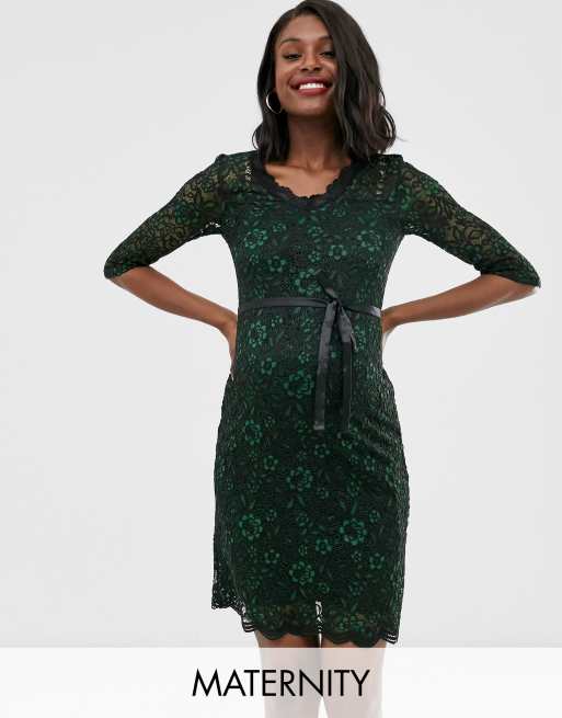 Green lace bodycon store dress