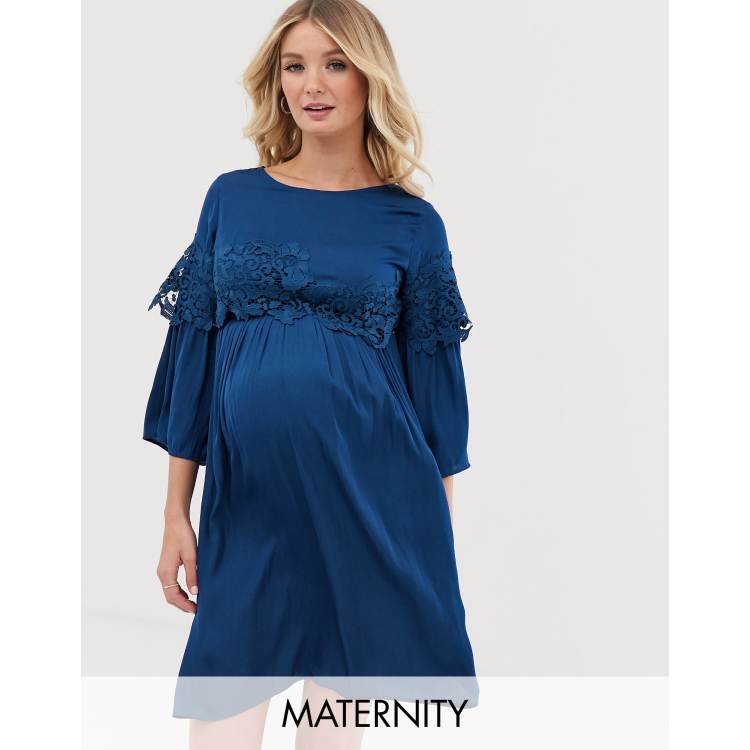 Red Mamalicious Lace Dress & Maternity outfit & weekly link up