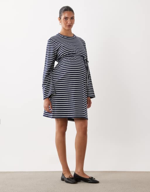 blue and white maternity dress & Adjustable Romper – Bump Maternity The seamstress will work closely with you in order to achieve the exact look you want Seraphine Women's Floral Maternity Nursing