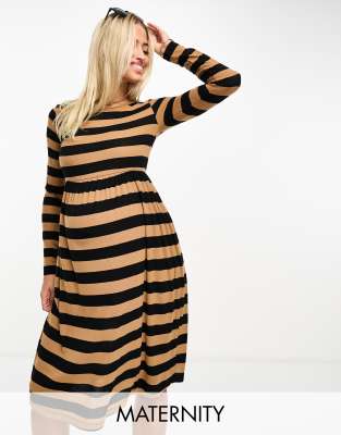 Mama.licious Mamalicious Maternity Long Sleeve Mini Dress In Black