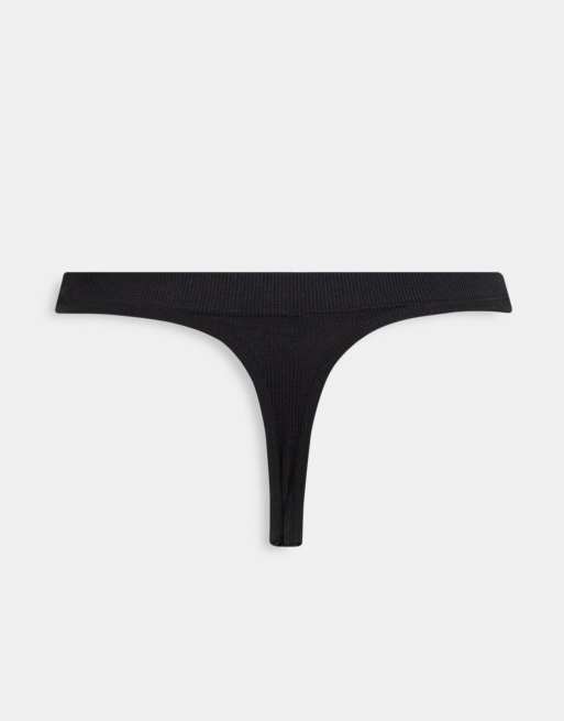Mamalicious Maternity - Lot de 2 strings côtelés - Noir/beige - MULTI, 2 de 4