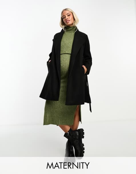Mamalicious Maternity - Manteau croisé - Noir - view 1