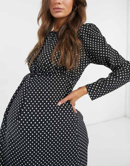 Asos maternity polka dot cheap dress