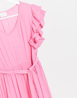 pink maternity maxi
