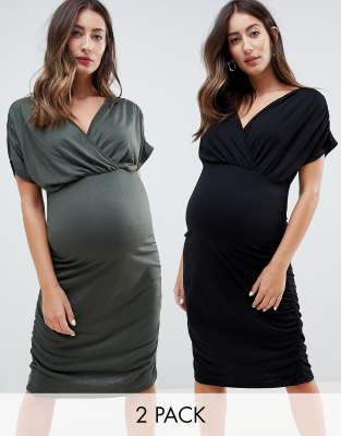 Mamalicious maternity midi jersey dress 