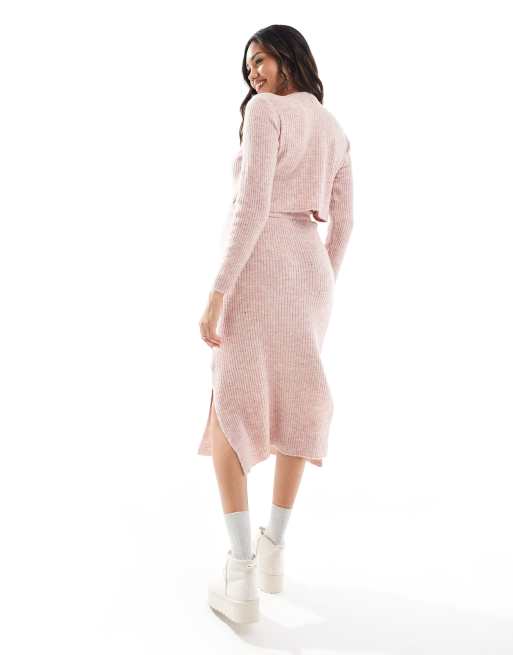 Mamalicious Maternity midi skirt in rose pink - part of a set, 2 of 5