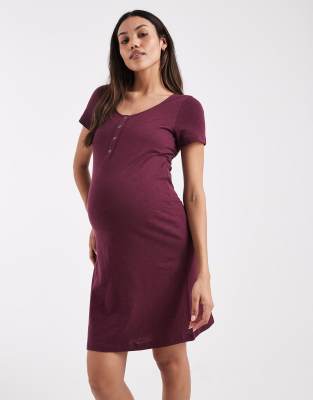 Mama.licious Mamalicious Maternity Nightdress With Nursing Function In Pink