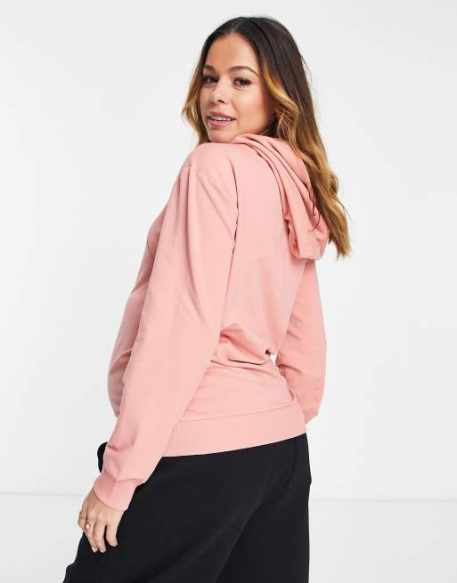 Mamalicious Maternity Pink Jersey Nursing Hoodie