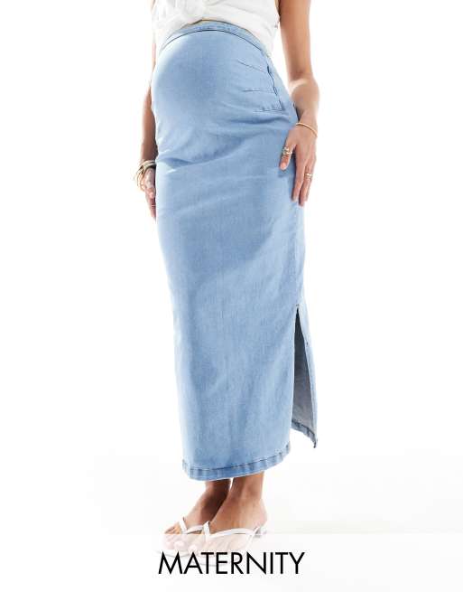 Maternity maxi skirt zip hotsell