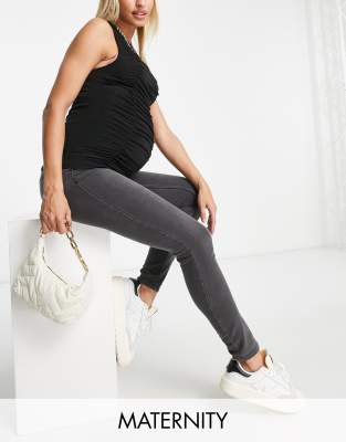 Mamalicious Maternity over the bump shape leggings in black