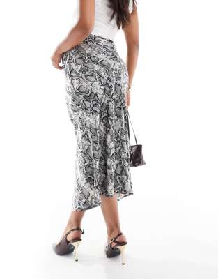 Mama.licious Mamalicious Maternity Over The Bump Satin Midaxi Skirt In Gray