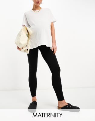 Mama.licious Mamalicious Maternity Over The Bump Shape Leggings In Black