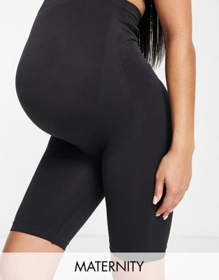 Mamalicious Maternity over the bump shapewear shorts in black