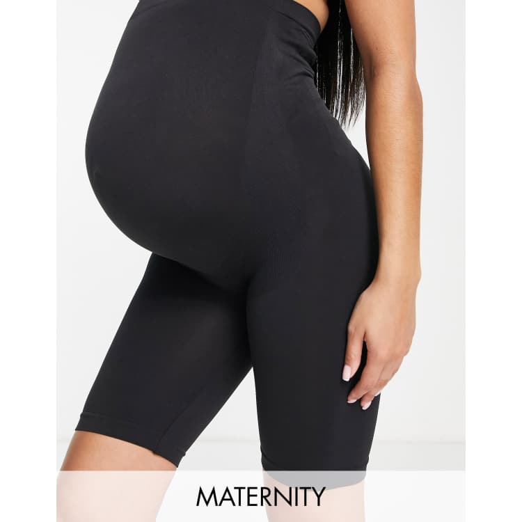 Mamalicious Maternity over the bump shapewear shorts in black ASOS