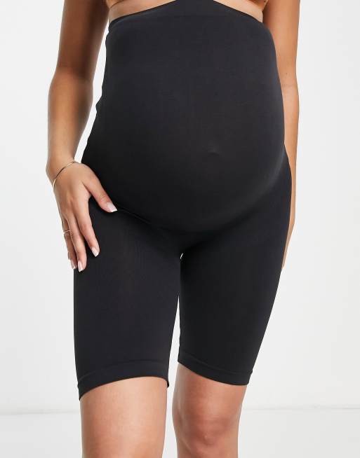 Mamalicious Maternity over the bump shapewear shorts in black