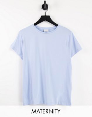 Mamalicious Maternity oversized t-shirt in blue