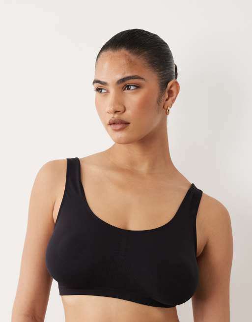Mamalicious Maternity - Pakke med 2 bløde braletter i sort/beige, 3 af 4