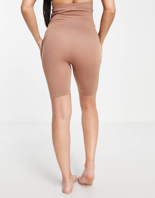Mamalicious Maternity - Pantaloncini modellanti sopra il pancione marrone chiaro, 2 di 4