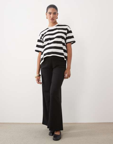 Mamalicious Maternity pantaloni in jersey a gamba larga neri - view 1