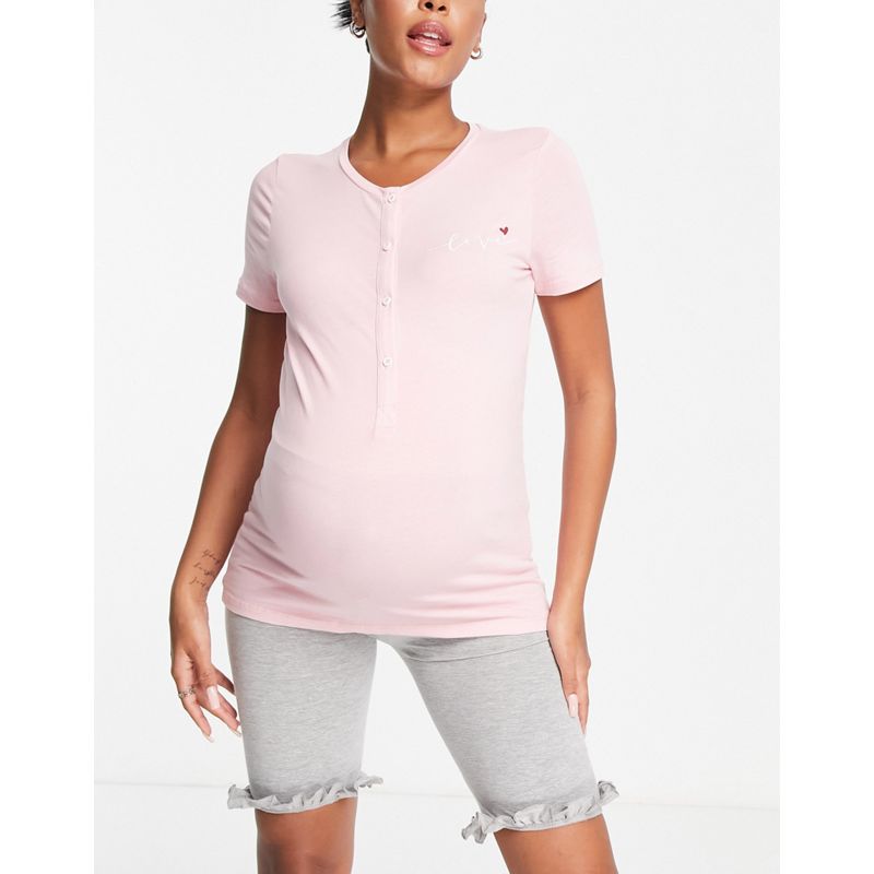 Donna  Mamalicious Maternity - Pigiama con T-shirt e pantaloncini leggings