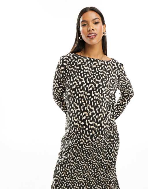 Leopard print midi dress asos on sale