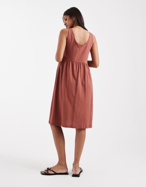 Mamalicious Maternity - Prendisole corto bordeaux con bottoni a 2 funzioni per l'allattamento, 4 di 4