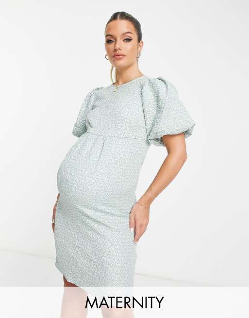 Mama Licious Mamalicious Maternity nursing midi dress in gray - ShopStyle