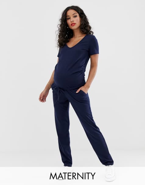 Mamalicious maternity rib jersey jumpsuit