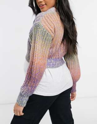 pastel cropped cardigan