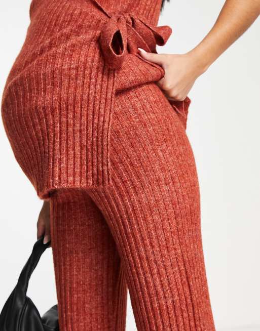 RIBBON YARN JOGGER KNIT PANTS