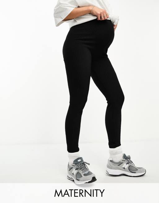 WOMEN'S MATERNITY RIBBED LEGGINGS