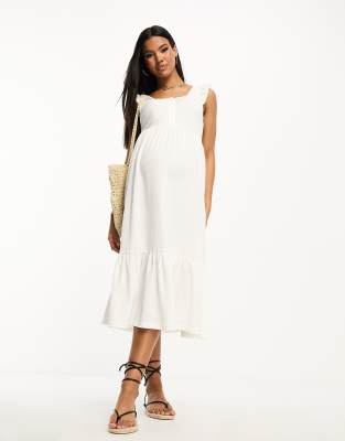 white maternity cocktail dress