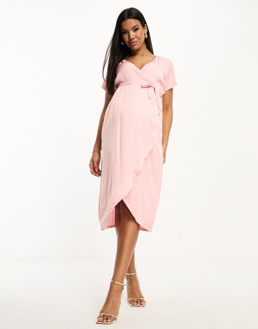 sachin and babi light blue dress Pink Baby Shower Dress QUNISY 2-Piece Maternity Dress Set main image 1