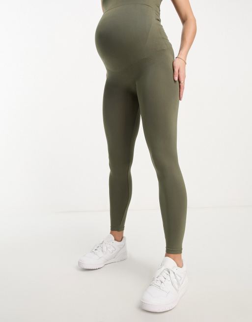 Maternity Sports Legging - Khaki Green